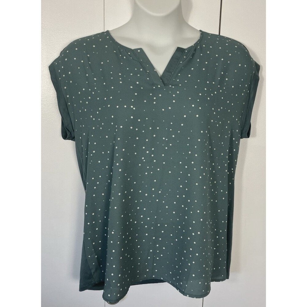 Papermoon NWT Teal Green Cap Sleeve Blouse Size XL